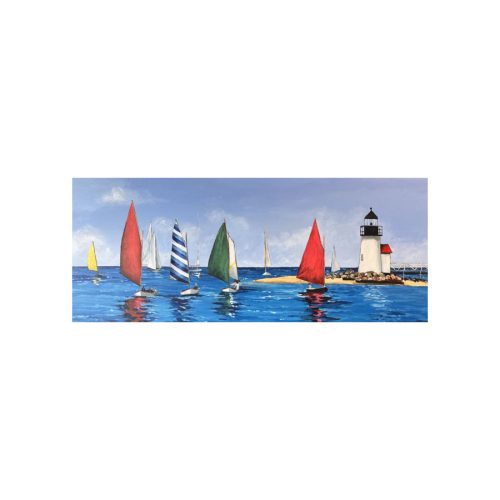 Nantucket Rainbow Fleet Giclee Print